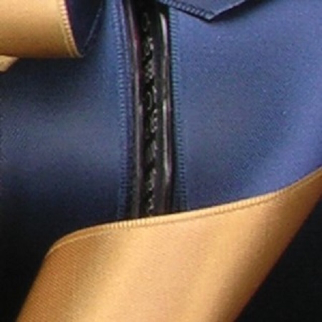 The Ribbon People Navy Blue and Gold Two-Tone Double Face Wired Craft Ribbon 1" x 54 Yards